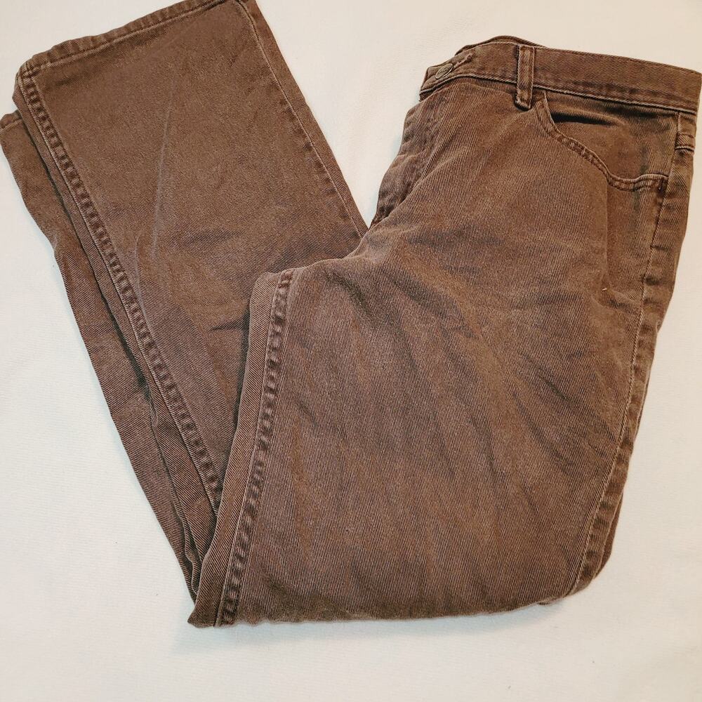 Chic Brown Straight Leg Jeans